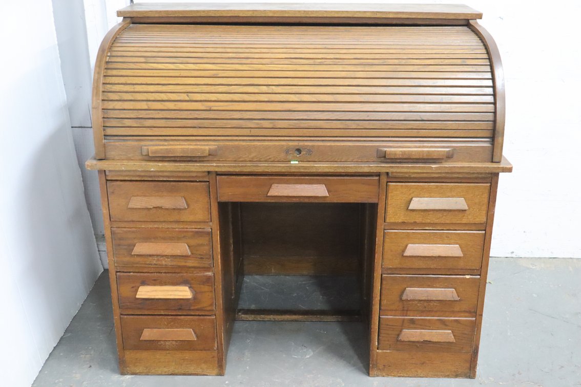 Oak Roll Top Desk
