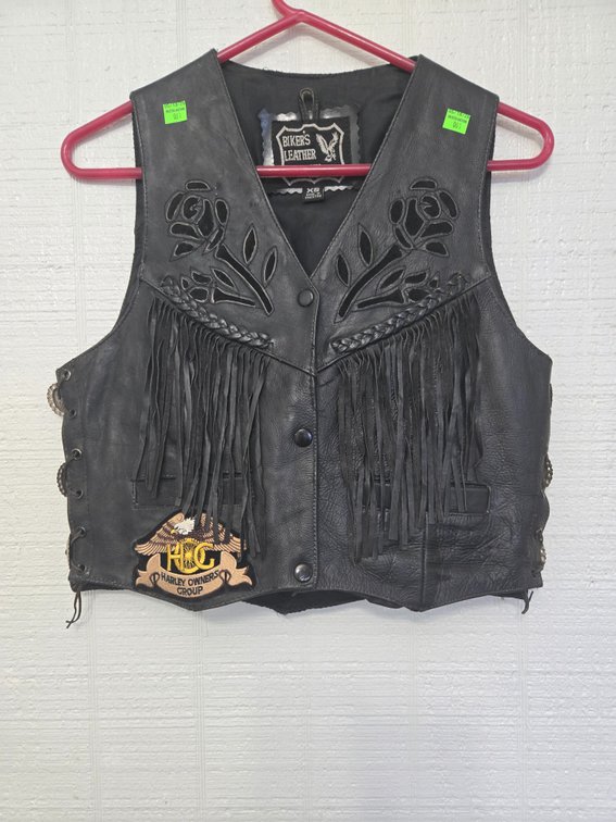 BIKER'S LEATHER Harley Owners Group Motorcycle Vest - Pakistan