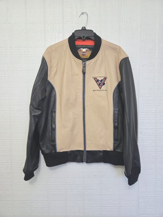 Harley-Davidson Leather Bomber Jacket - Size XL