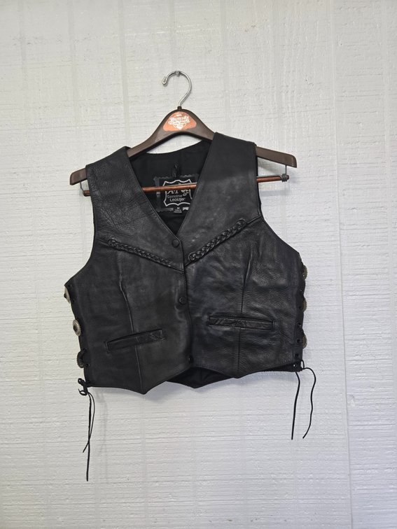 A-1 Genuine Leather Western Biker Vest - Made In Pakistan