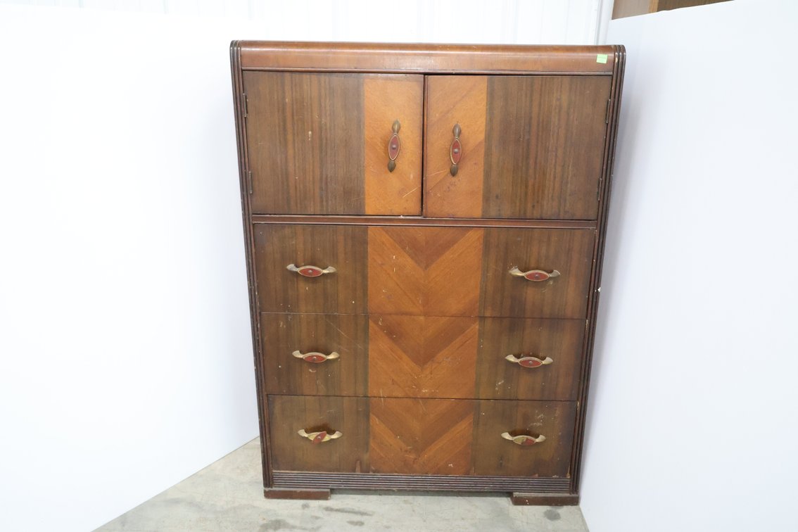 Art Deco Waterfall Style Chest Of Drawers