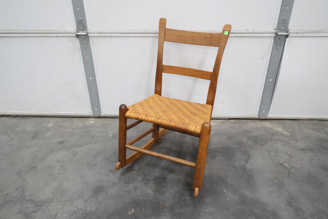 Splint Oak Bottom Rocking Chair