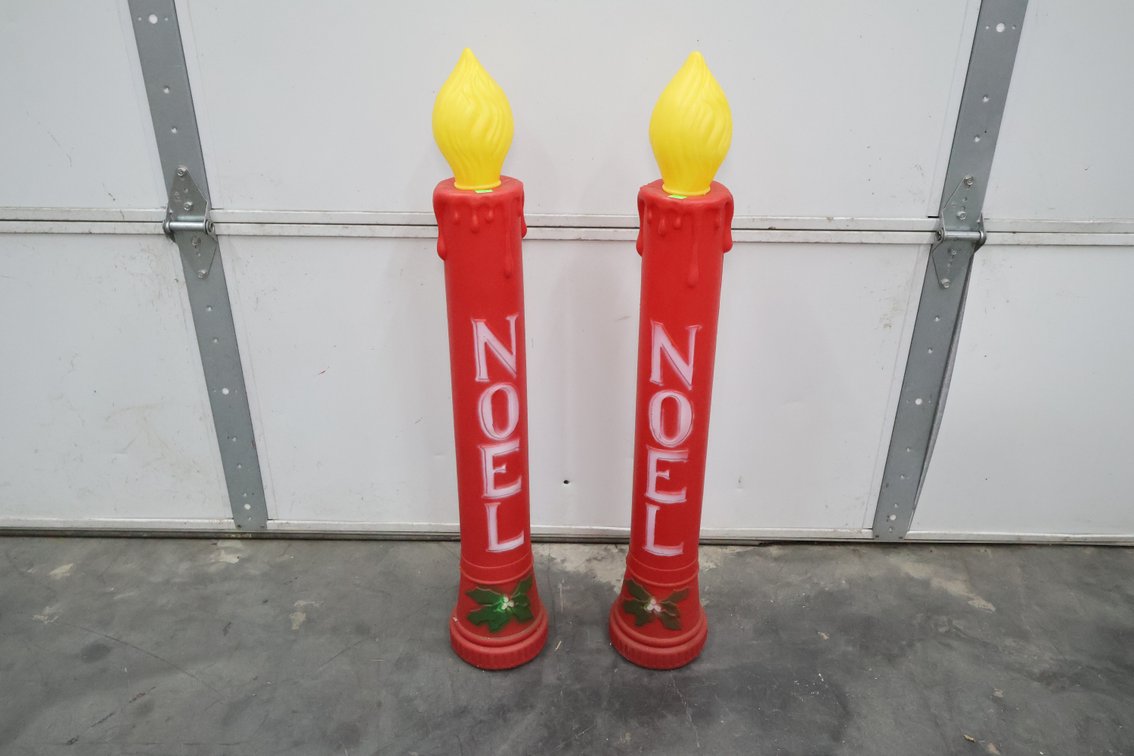 Blow Mold Christmas Candles