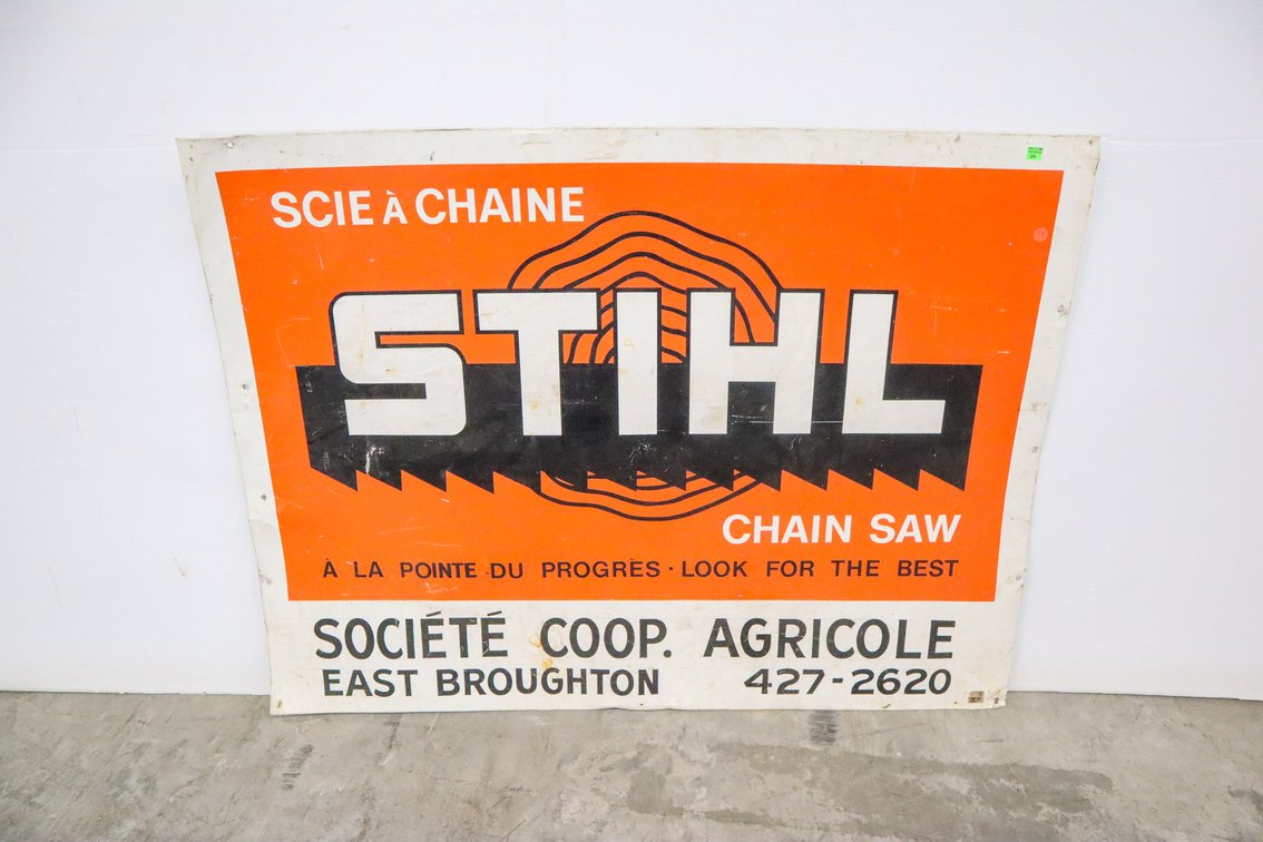 STIHL 1 Chainsaw Advertising Sign - SCIE À CHAINE