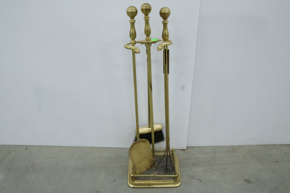Brass Fireplace Tool Set