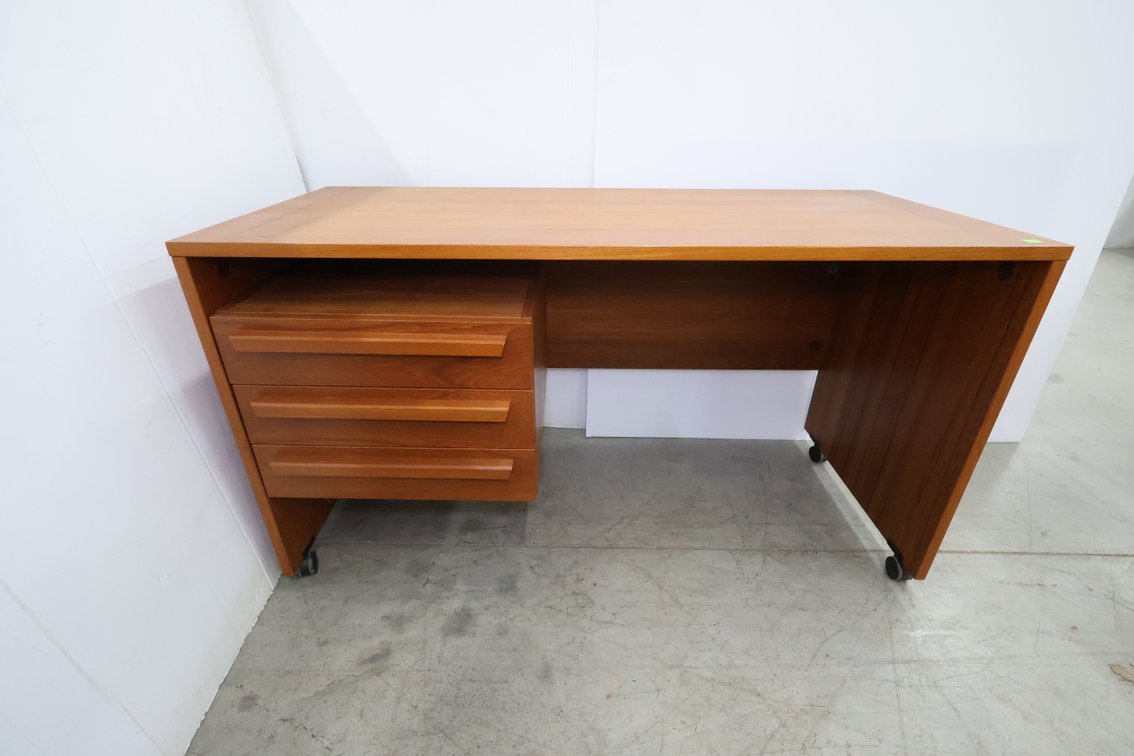 MCM Danish Teak Rolling Desk