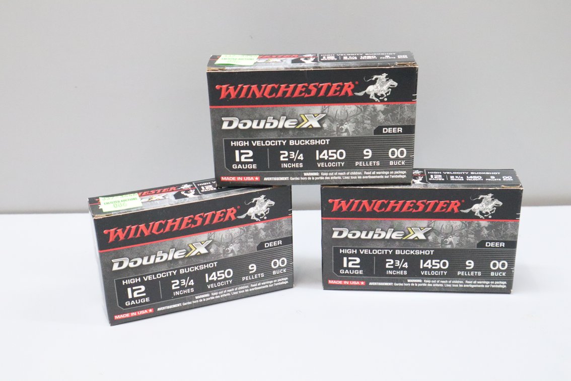 12 Gauge Winchester Double X 00 Buckshot - 3 Boxes