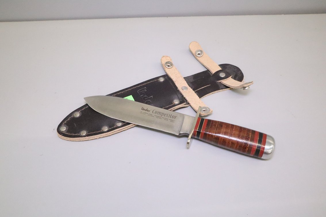 Linder Competitor C60 Carbon Steel Fixed-Blade Knife with Sheath