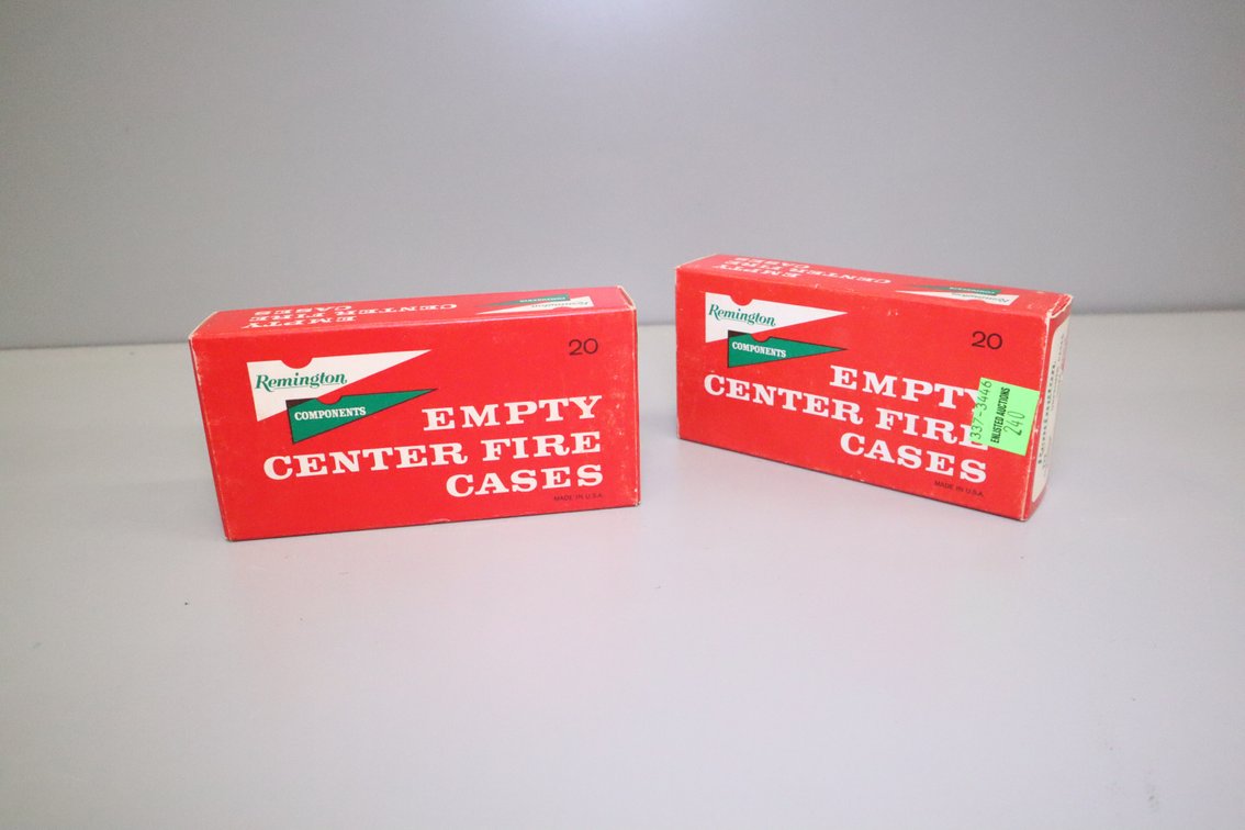 (2) Remington Empty Center Fire Cases Boxes