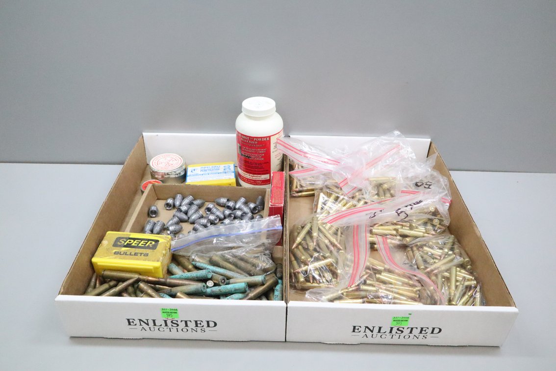 5.56 Rifle Cartridges, 20 Gauge Sabots, Reloading Supplies, and More
