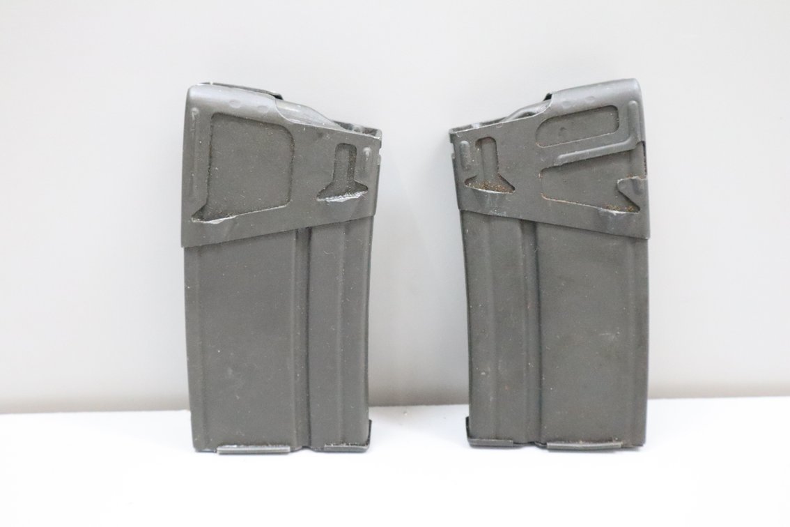 Two Metal Rifle Box Magazines