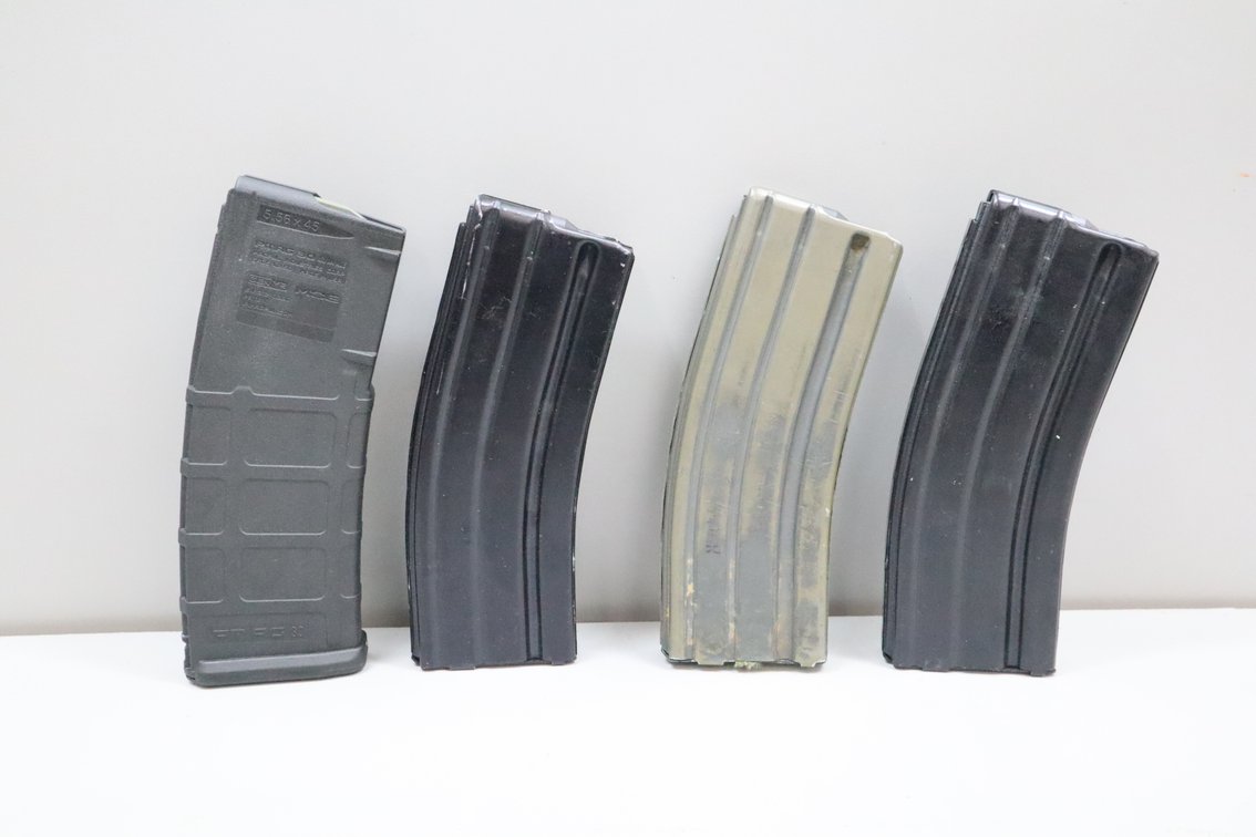 Four 5.56x45mm AR-15 Rifle Magazines