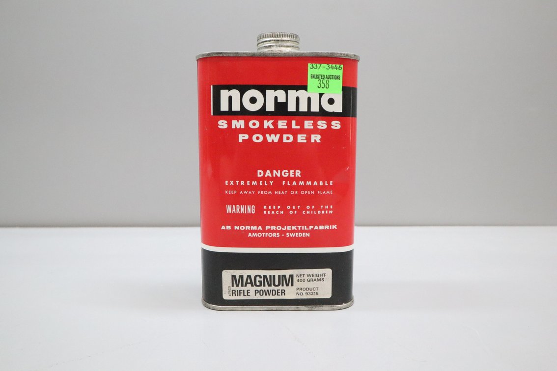 Norma Magnum Smokeless Rifle Powder Metal Can