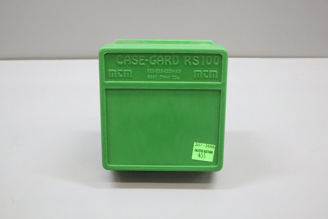 MTM Case-Gard RS100 Ammo Box with Centerfire Rifle Cartridges