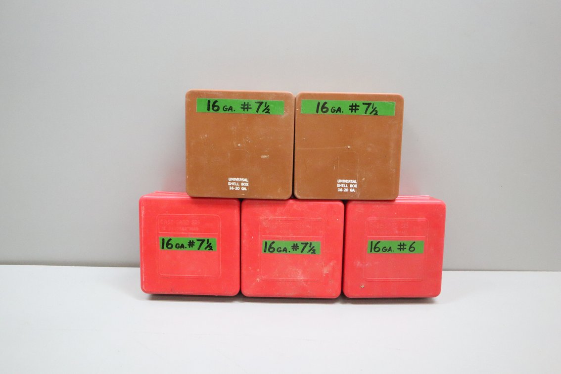5 Molded Plastic Shotshell Storage Boxes