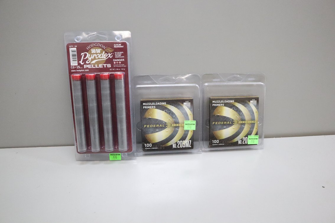 .50 Caliber Hodgdon Pyrodex Pellets and Federal Premium 209MZ Primers