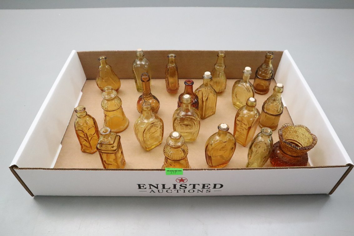 Miniature Amber Bottles