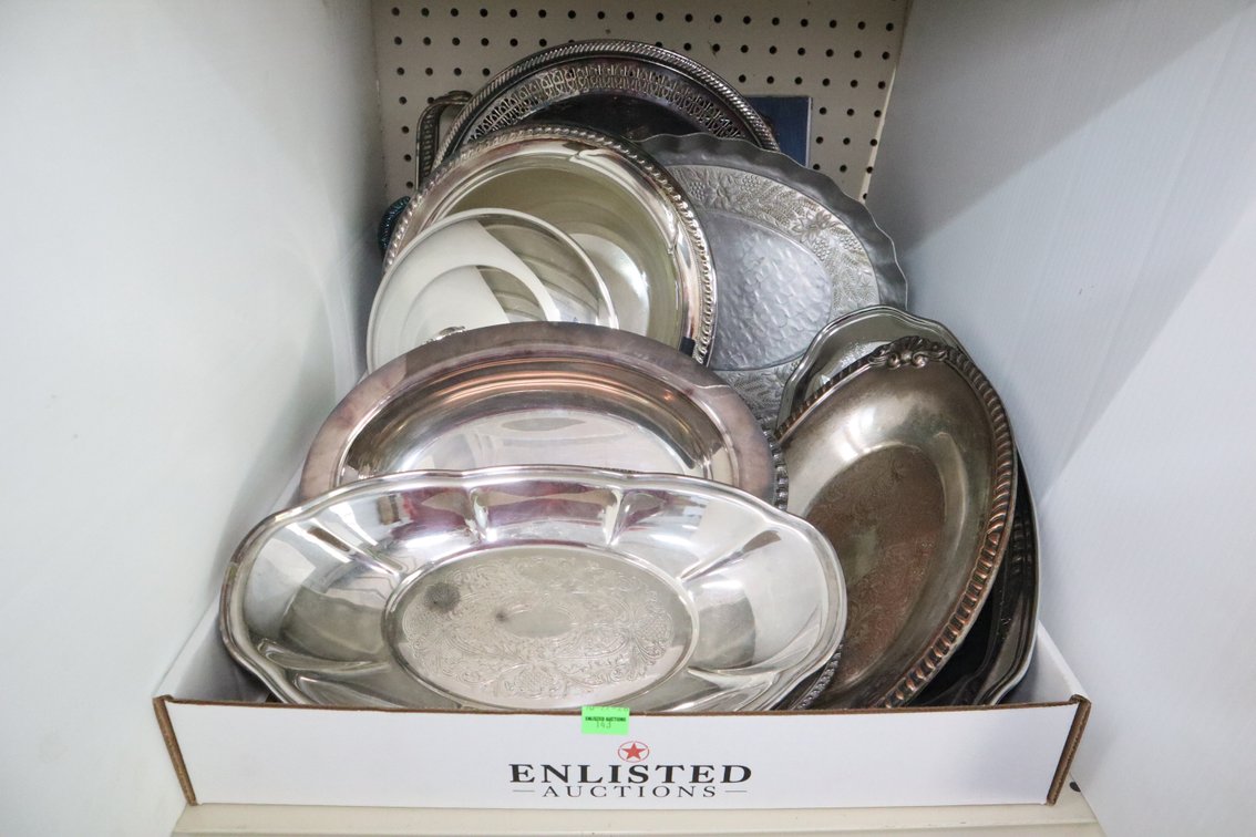 Silver Plated Trays And Serving Dishes