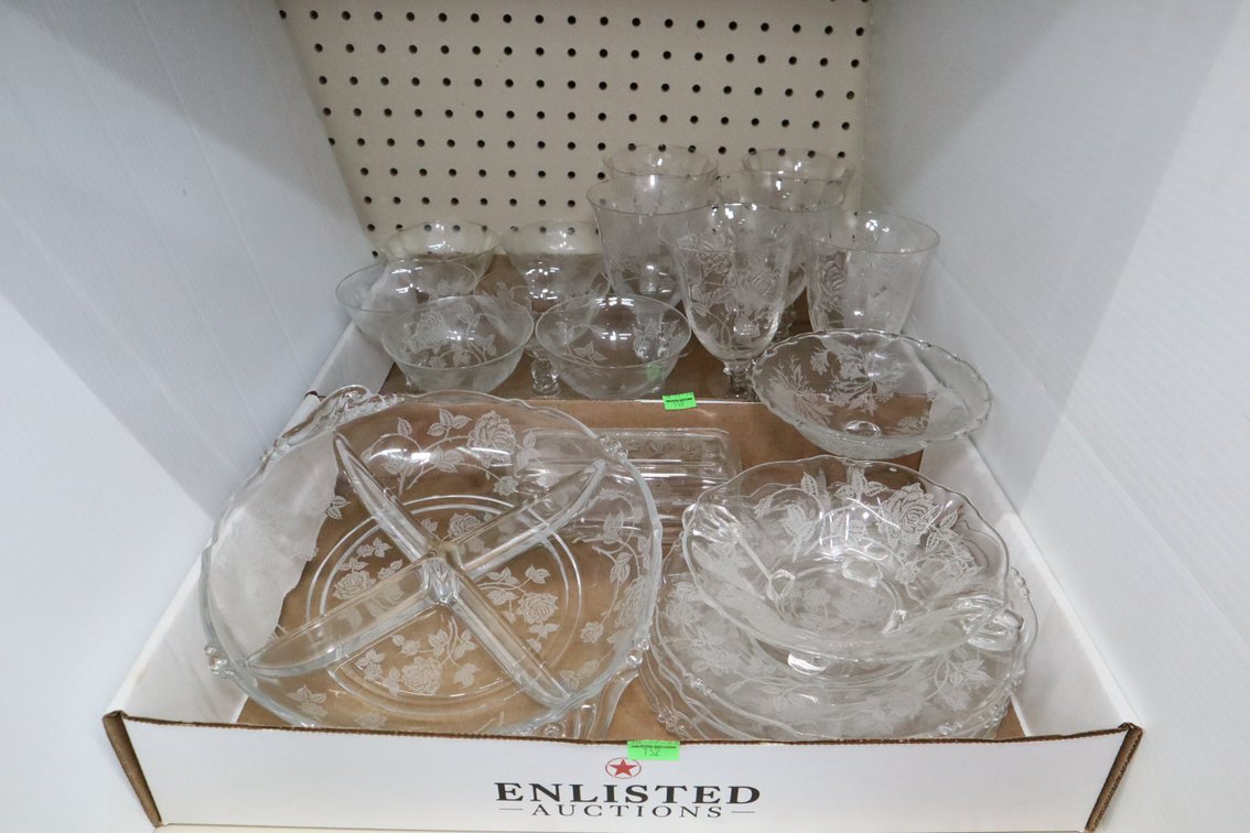 Etched Crystal Glassware