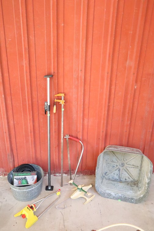 Galvanized Wash Tub With Contents