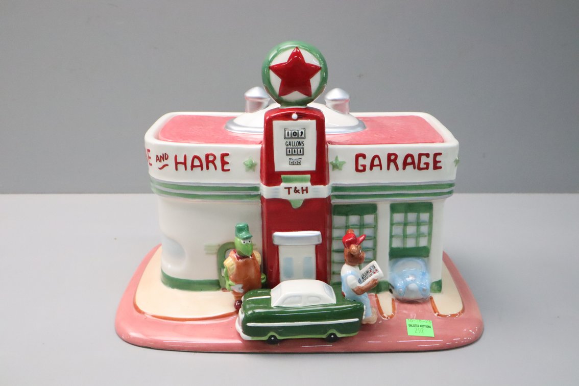 Tortoise And Hare Garage Cookie Jar