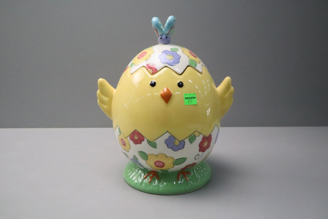 Easter Bird Cookie Jar