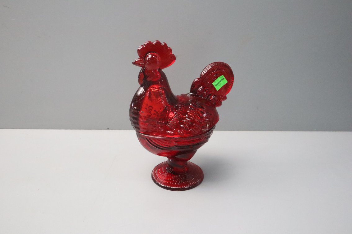 Red Rooster Dish / Candle