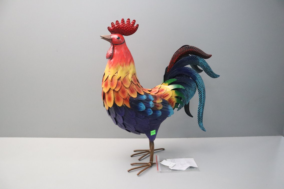 Metal Rooster Sculpture