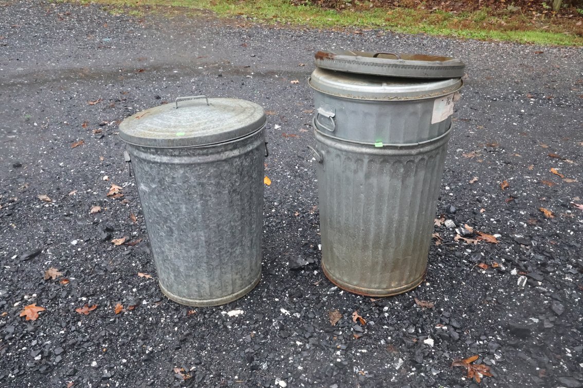 Galvanized Trash Cans