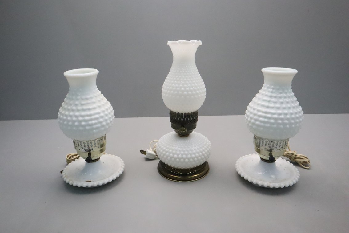Milk Glass Lamps