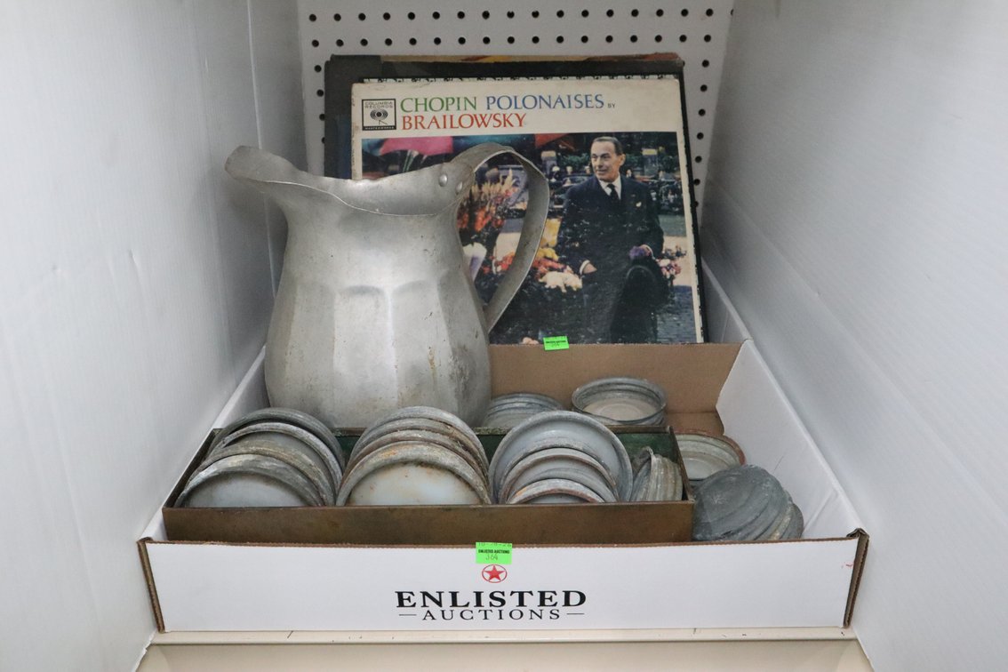 LP Vinyl Records, Zinc Jar Lids