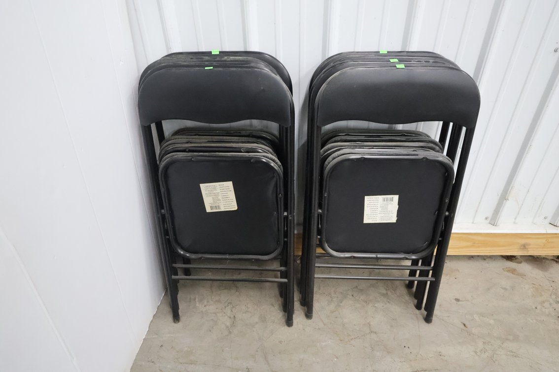 (8) Black Folding Chairs