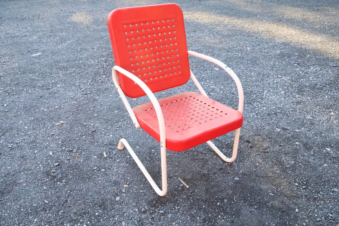 Vintage Red Patio Chair