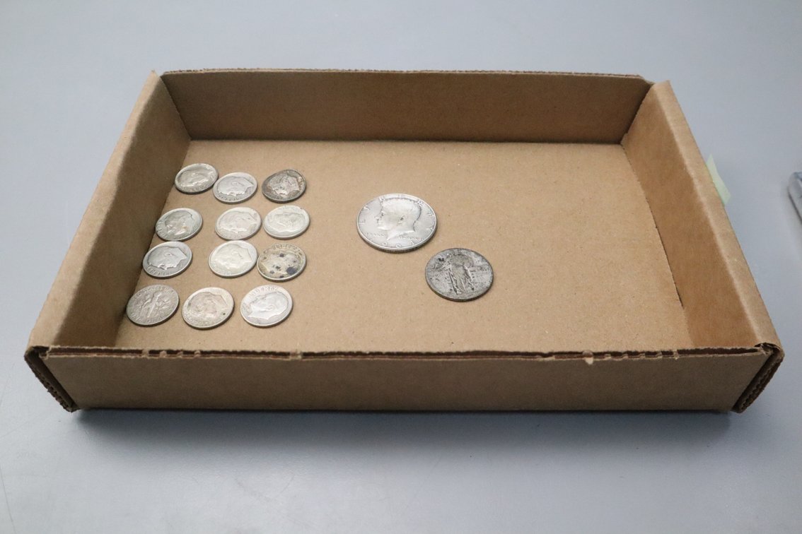 (12) Pre 1964 Dimes, 1964 Kennedy Half