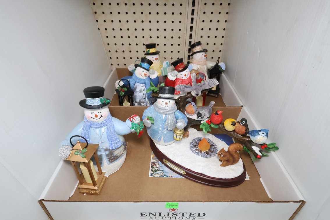 Snowman Decorations Electric Candles