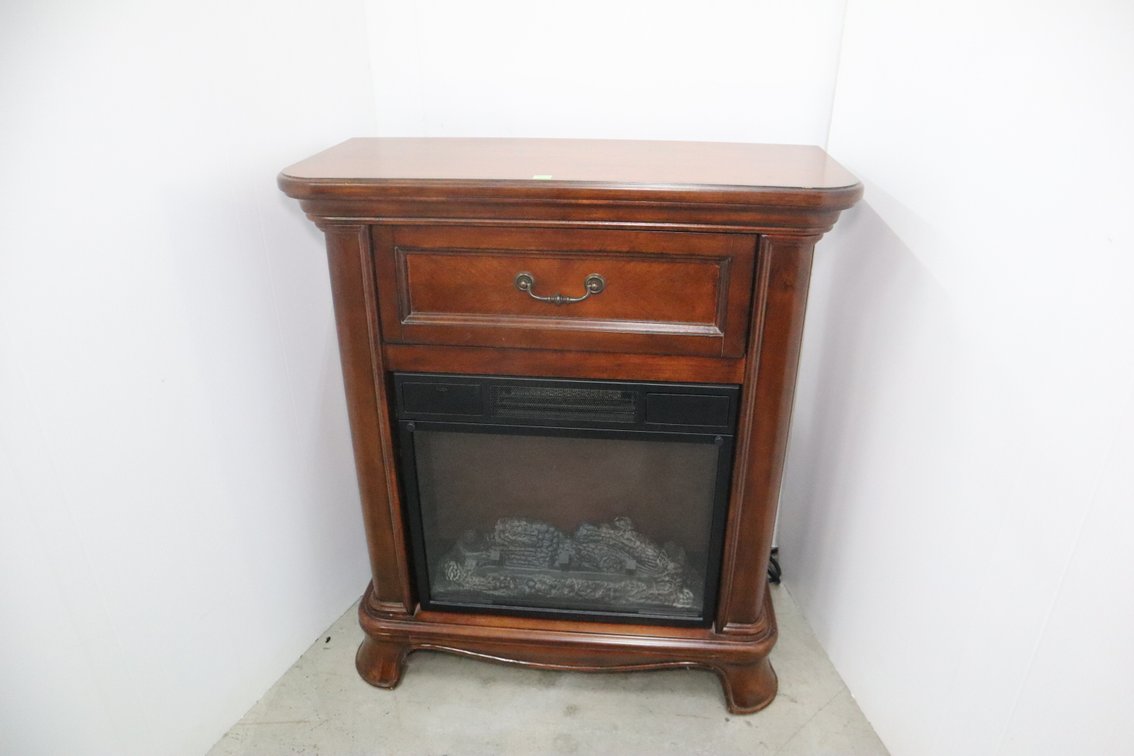 Electric Fireplace Heater with Drawer