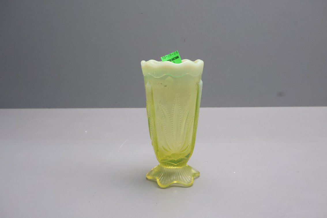 Yellow Glass Spooner