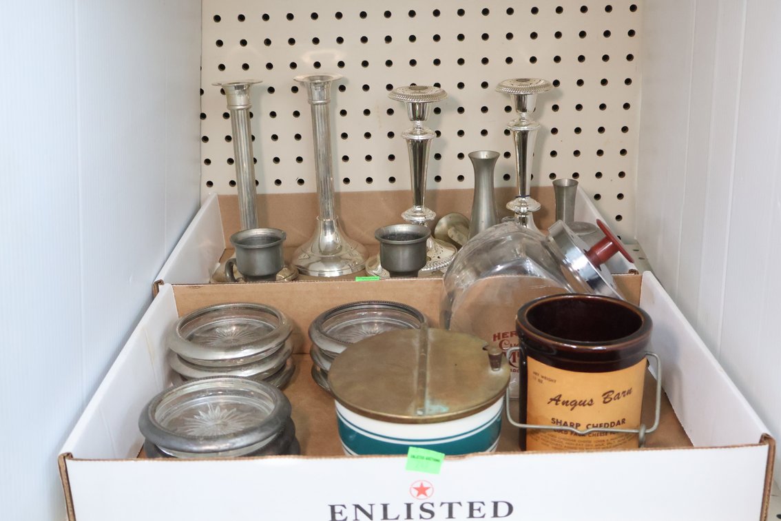Pewter Items, Glass Coasters