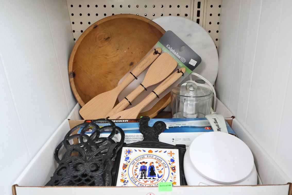 Wooden Bowl, Trivets, Kitchen Scales