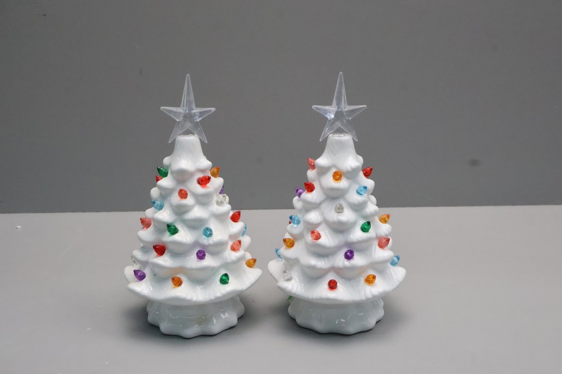 Ceramic Christmas Tree Battery Powered