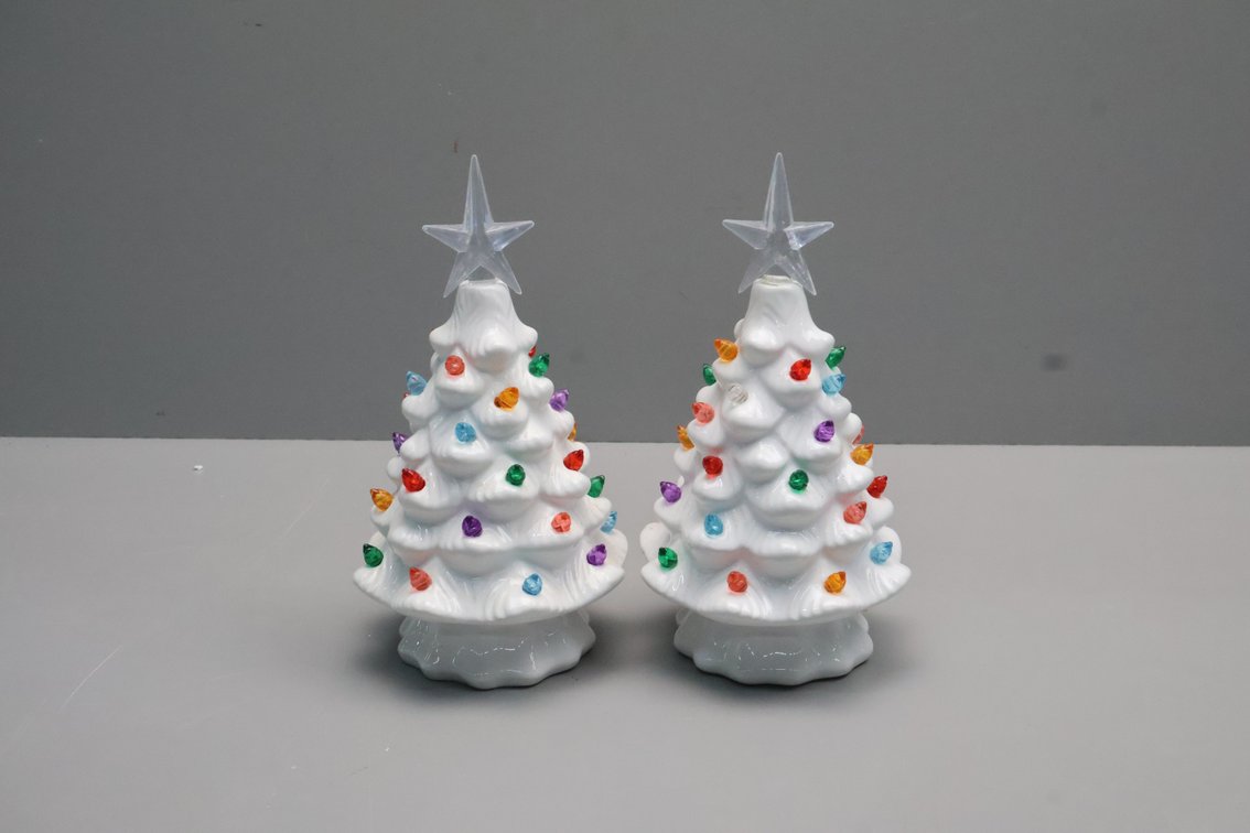 Ceramic Christmas Trees Battery Powered