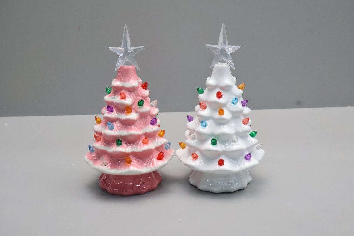 Ceramic Christmas Trees Battery Powered