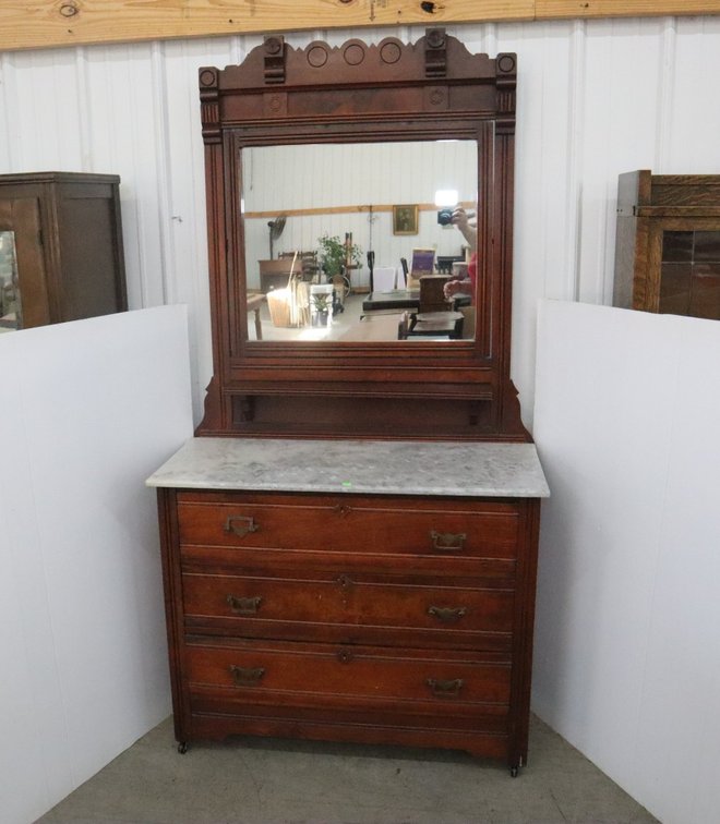 Antique Marble Top Dresser