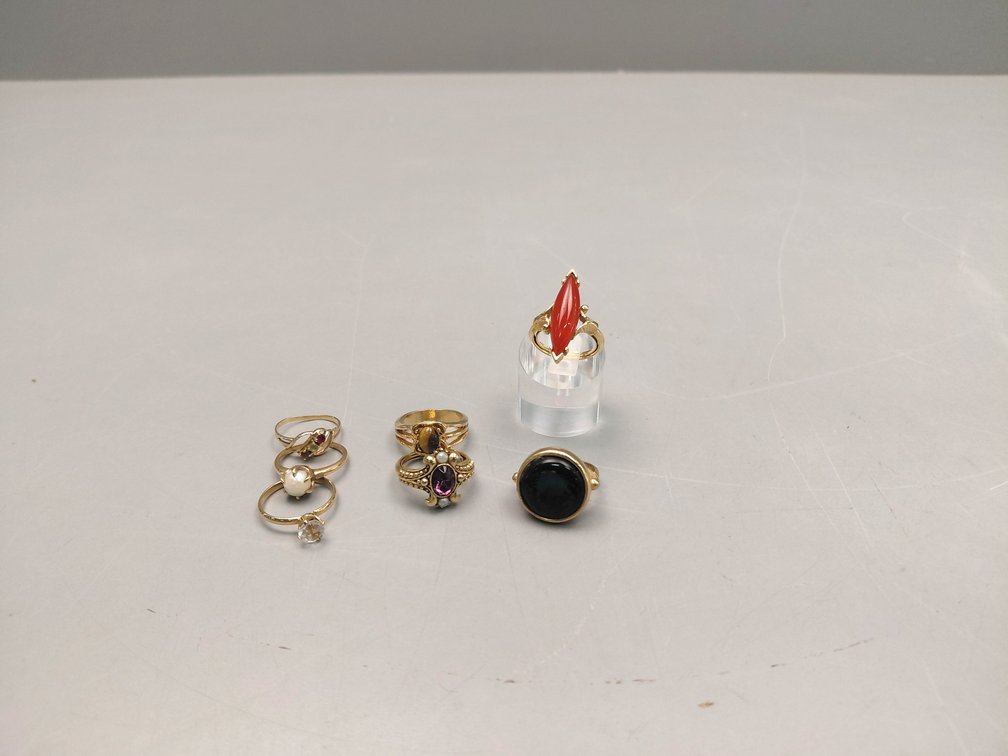 Gold Colored Rings