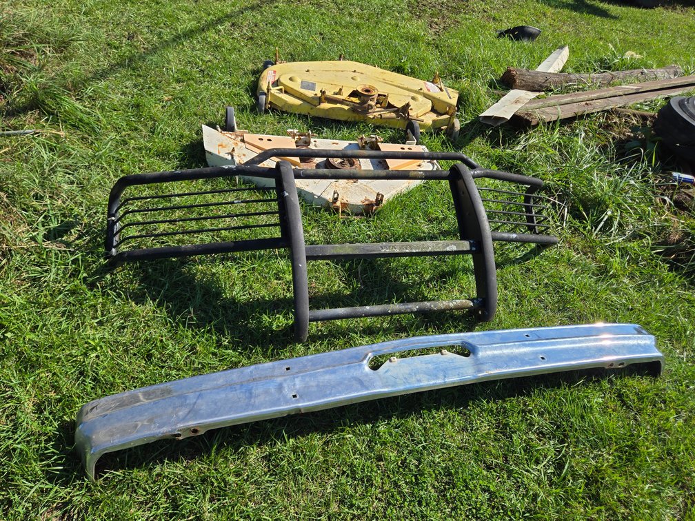 Mower decks, truck bumper, grille guard