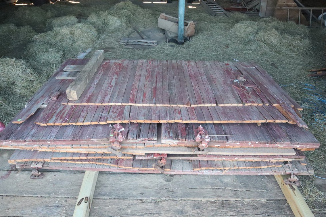 Old barn doors, rollers