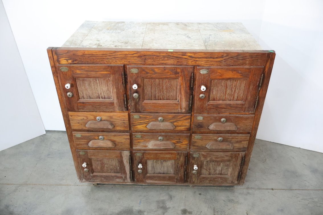 Antique Po Box Cabinet