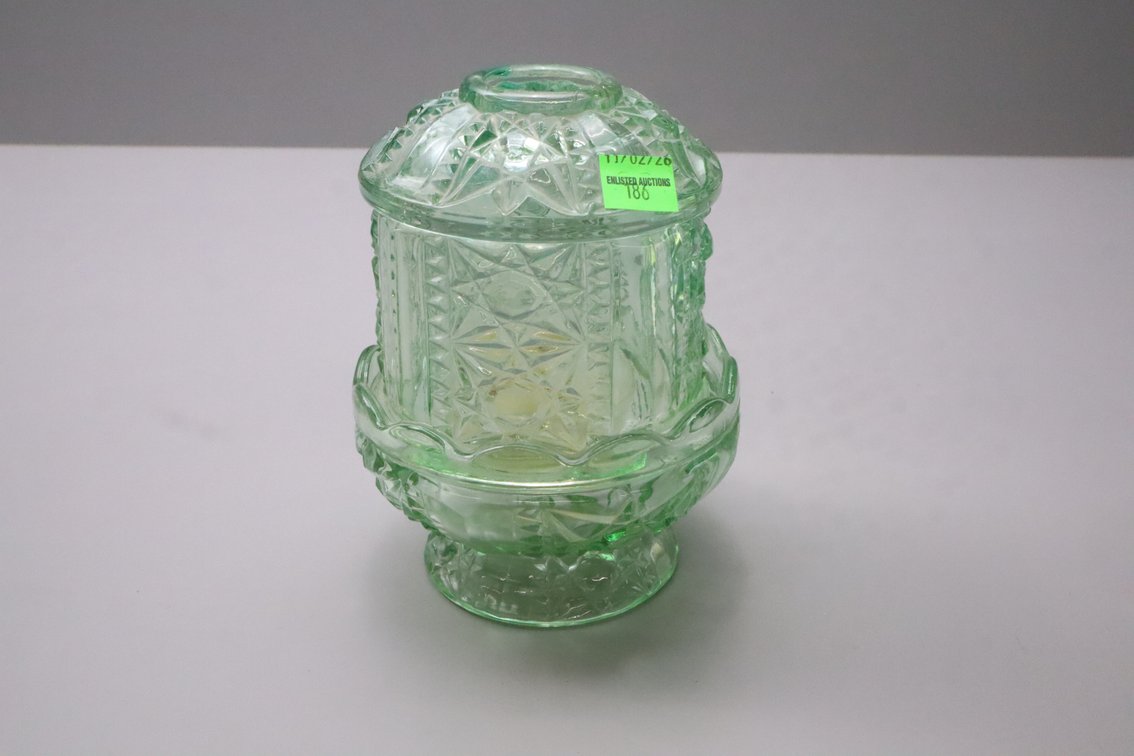 Depression Glass Candle Holder