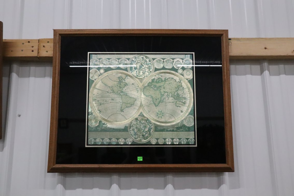 Framed Map of The World