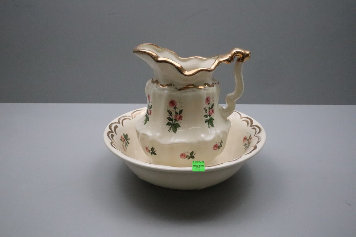 Porcelain Wash Bowl and Pitcher